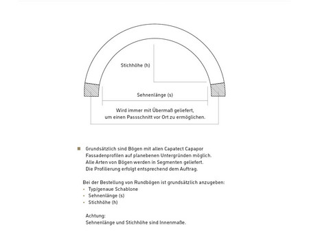 Bögen Sonderprofile Rundbogen Schaubild.
