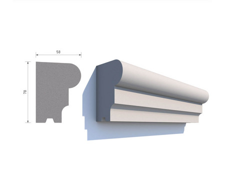 Gurt Gesimsprofile Standardprofile Z-80-60-07 Schaubild.